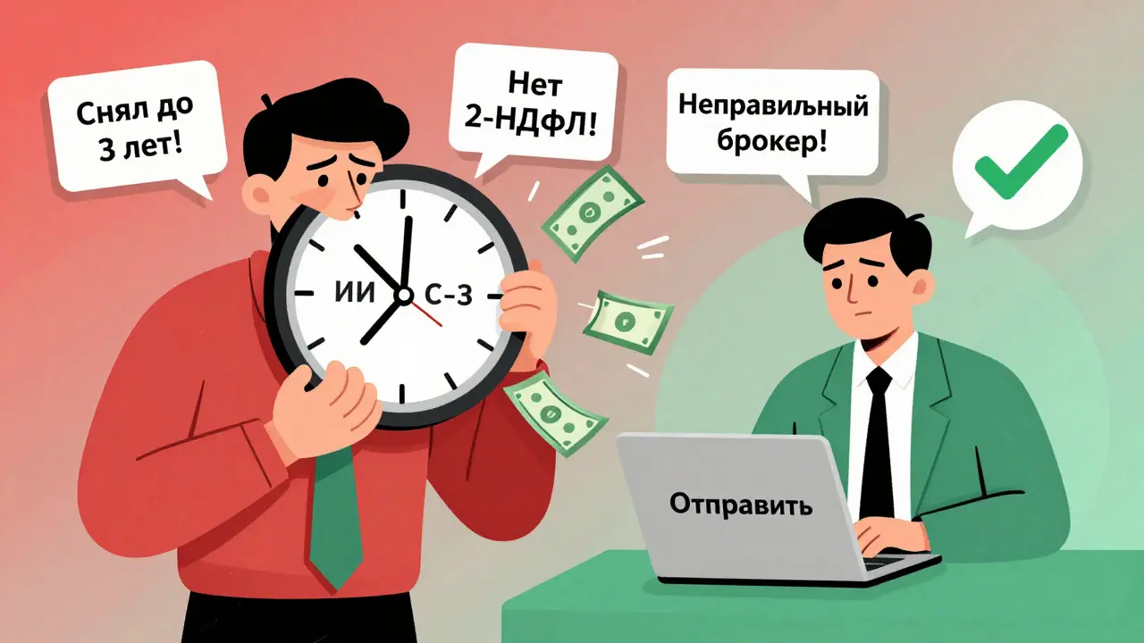 Инвестор теряет льготы ИИС-3, сняв деньги раньше срока, в фоне — успешный инвестор с одобрением ФНС.