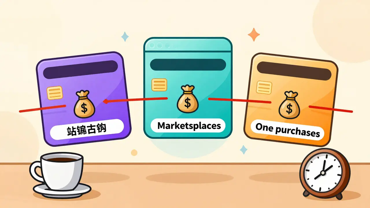 Три цветные виртуальные карты для подписок, маркетплейсов и разовых покупок с лимитами и сокращающимися деньгами.