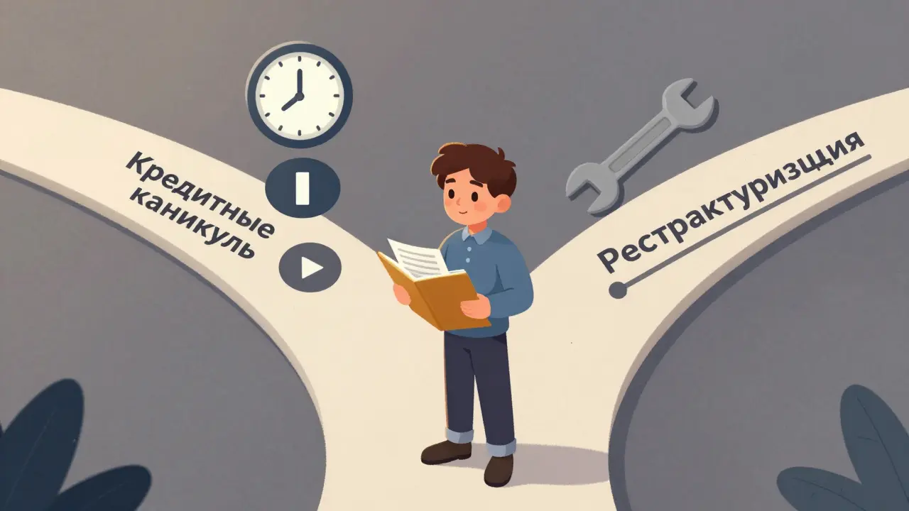 Кредитные каникулы vs реструктуризация: что выбрать при временных трудностях