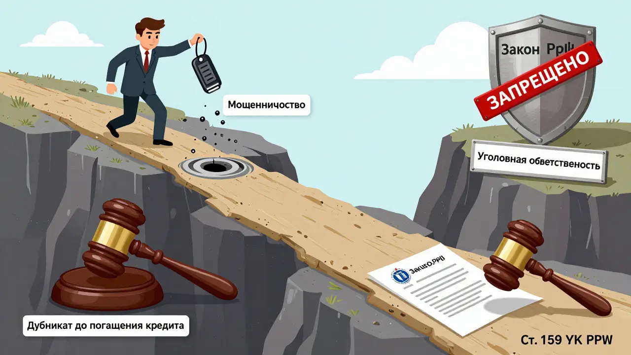 Опасный путь к мошенничеству с дубликатом ПТС до погашения кредита, с угрозой уголовной ответственности
