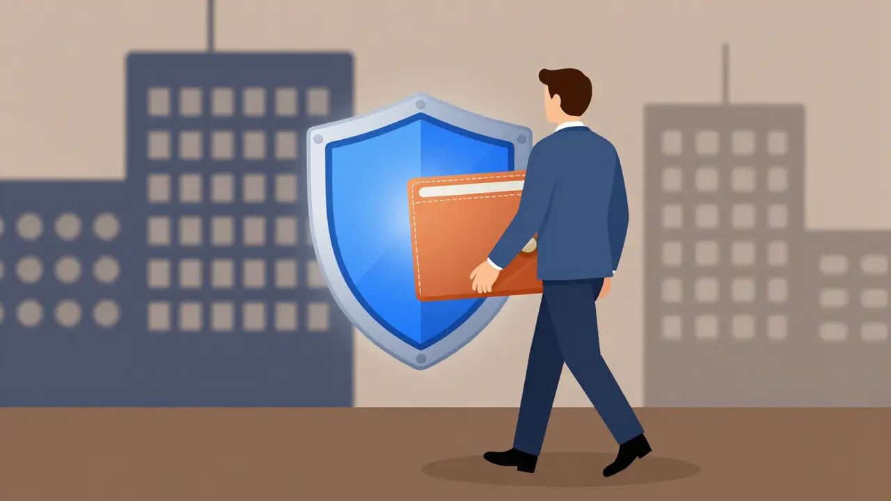 Человек сохраняет финансовую стабильность при смене работы