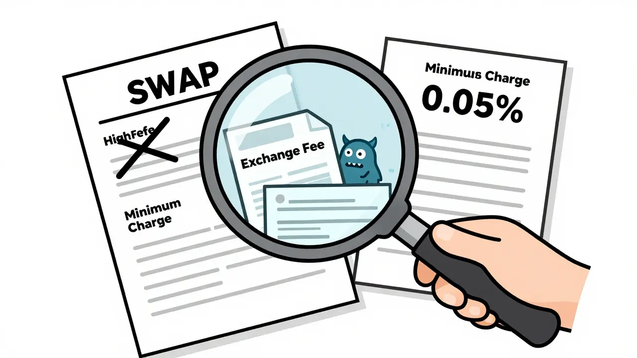 Мagnifying glass показывает скрытые комиссии брокера, заменяемые простым и дешевым тарифом.