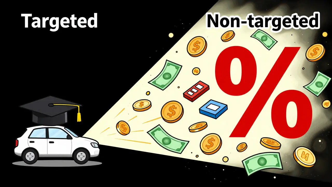 Сравнение целевого кредита на авто и обучение с нецелевым кредитом